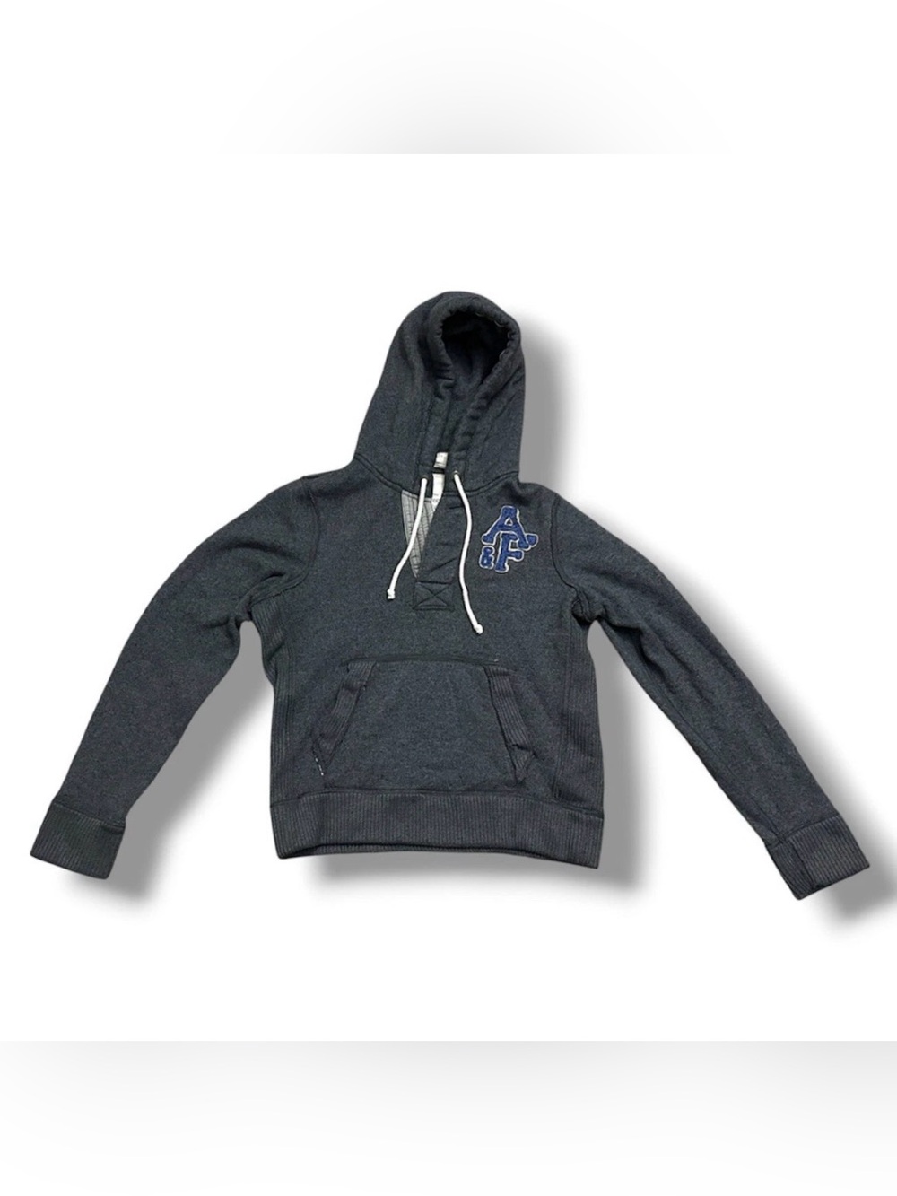 Vintage Y2K Abercrombie & Fitch Dark Gray Muscle Pullover Hoodie Mens Size Large
